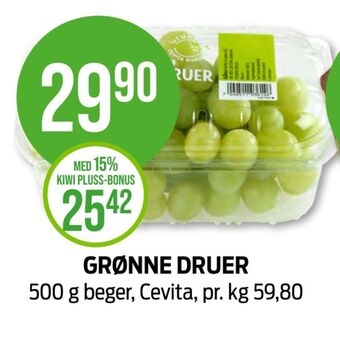 Kiwi Cevita druer tilbud