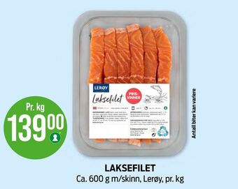 Kiwi Lerøy laksefilet tilbud