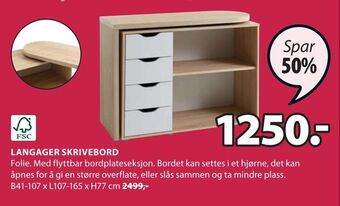 JYSK Langager skrivebord tilbud