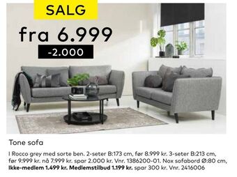 Skeidar Tone sofa tilbud