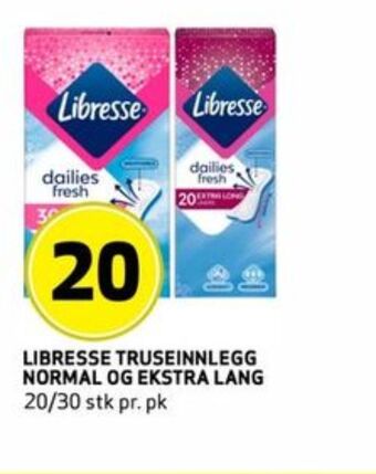 Bunnpris Libresse truseinnlegg tilbud