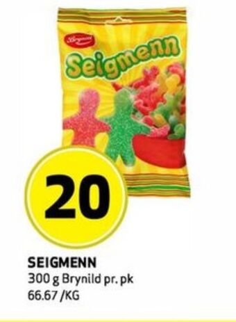 Bunnpris Seigmenn godterier tilbud