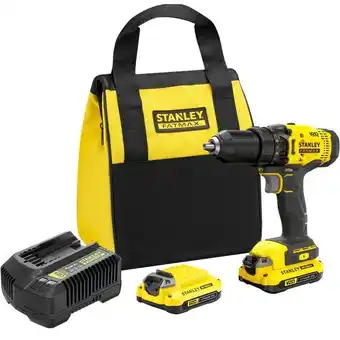 Megaflis Stanley fatmax drill 18v 2x1.5ah batteri m/bag tilbud