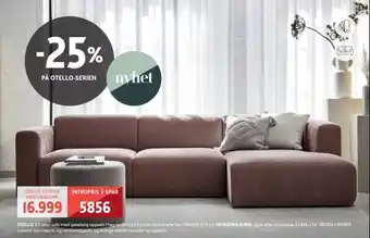 Bohus Otello 3,5 seter sofa med sjeselong oppsett tilbud