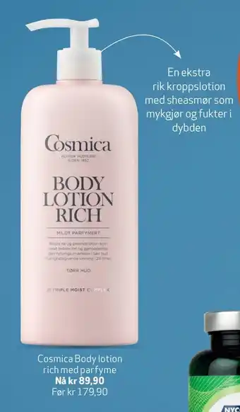 Apotek 1 Cosmica body lotion rich med parfyme tilbud
