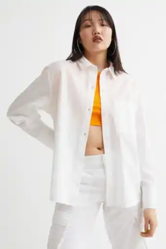 H&M Skjorte i linmiks tilbud