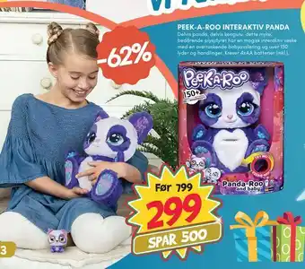 Extra Leker Peek-a-roo interaktiv panda tilbud