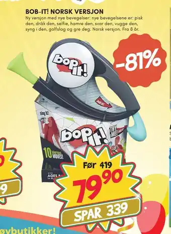 Extra Leker Bob-it! norsk versjon tilbud