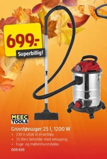 Jula Grovstøvsuger 25 l, 1200 W tilbud