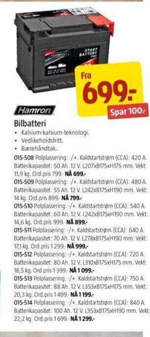 Jula Bilbatteri tilbud