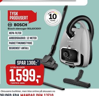 Skousen Bosch støvsuger bgl6x3001 tilbud
