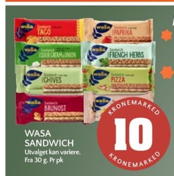 Coop Mega Wasa sandwich tilbud