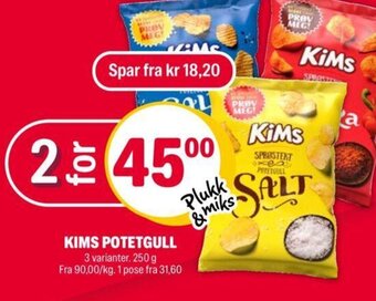 Coop Extra Kims Potetgull tilbud