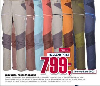 Sport 1 Jotunheim Fossberg Bukse tilbud