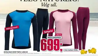 Sport 1 Devold Multi Sport Trøye / Longs SR tilbud