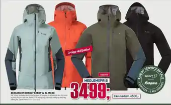 Sport 1 Bergans Of Norway Rabot V2 3L Jakke tilbud