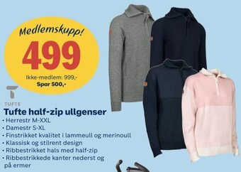 Coop Obs Tufte Half-Zip Ullgenser tilbud