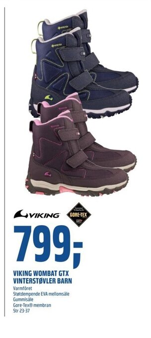Coop Obs Viking Wombat Gtx Vinterstøvler Barn tilbud