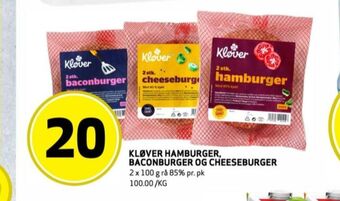 Bunnpris Kløver hamburger tilbud