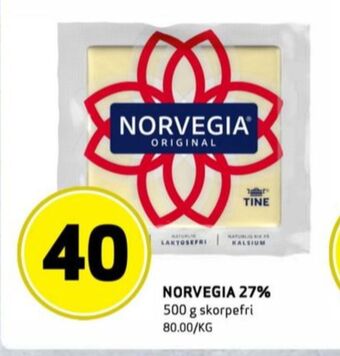 Bunnpris Norvegia skæreost tilbud