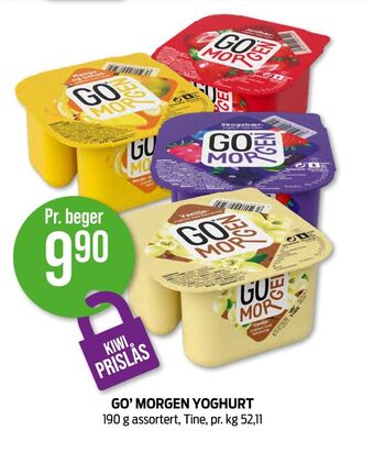 Kiwi Go morgen yoghurt tilbud