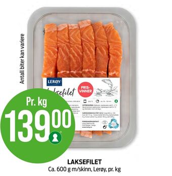 Kiwi Lerøy laksefilet tilbud