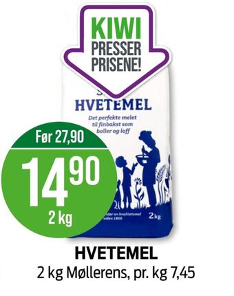 Kiwi Møllerens hvetemel tilbud