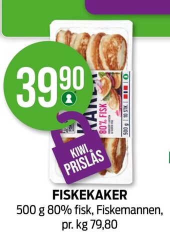 Kiwi Fiskemannen fiskekaker tilbud