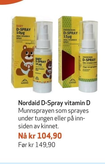 Apotek 1 Nordaid d-spray vitamin d tilbud