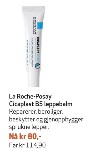 Apotek 1 La roche-posay cicaplast b5 leppebalm tilbud