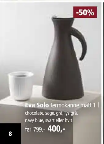 Kitch'n Eva solo termokanne matt 1 l tilbud