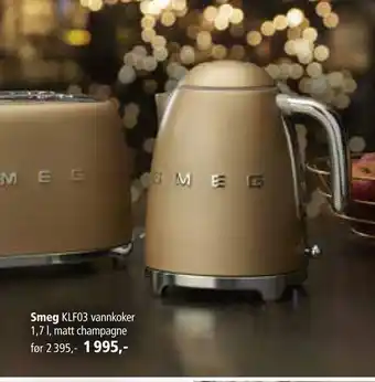 Kitch'n Smeg klf03 vannkoker tilbud