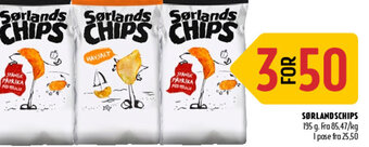 Coop Prix Sørlandschips tilbud