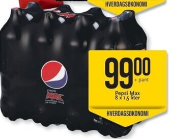 CC Mat Pepsi Max 8 x 1.5 Liter tilbud