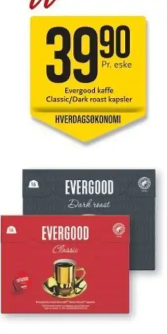 CC Mat Evergood Kaffe Classic/Dark Roast Kapsler tilbud
