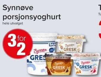 Spar Synnøve Porsjonsyoghurt tilbud