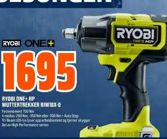 Obs Bygg Ryobi One+HP Muttertrekker RIW18X-0 tilbud