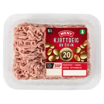 Meny Kjøttdeig svin tilbud