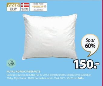 JYSK Royal nordic fiberpute tilbud