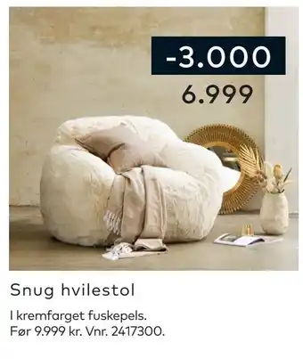 Skeidar Snug hvilestol tilbud