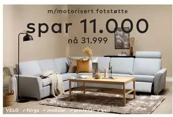 Skeidar Lombardia modulsofa tilbud