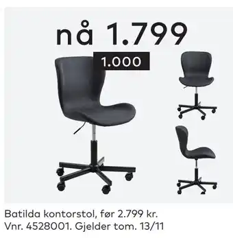 Skeidar Batilda kontorstol tilbud