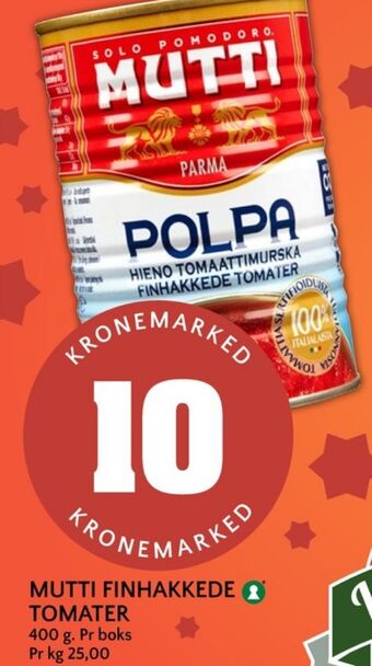 Coop Mega Mutti tomater hakkede tilbud