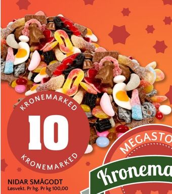 Coop Mega Nidar smågodt tilbud