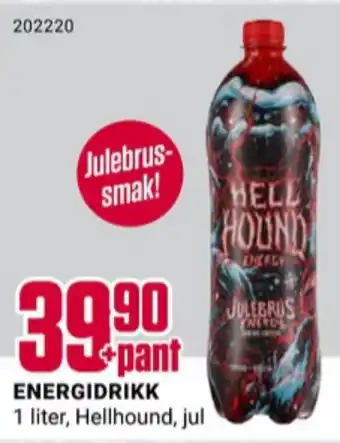 Europris Hellhound energidrikk tilbud