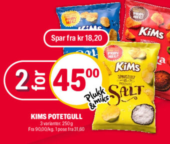 Coop Extra Kims Potetgull tilbud