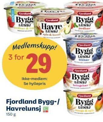 Coop Extra Fjordland Bygg-/ Havrelunsj tilbud