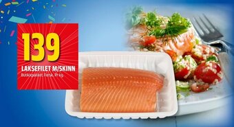 Coop Obs Laksefilet M/Skinn tilbud