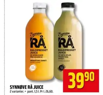 Coop Obs Synnøve Rå Juice tilbud