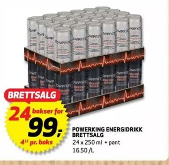 Bunnpris Powerking energidrikk tilbud